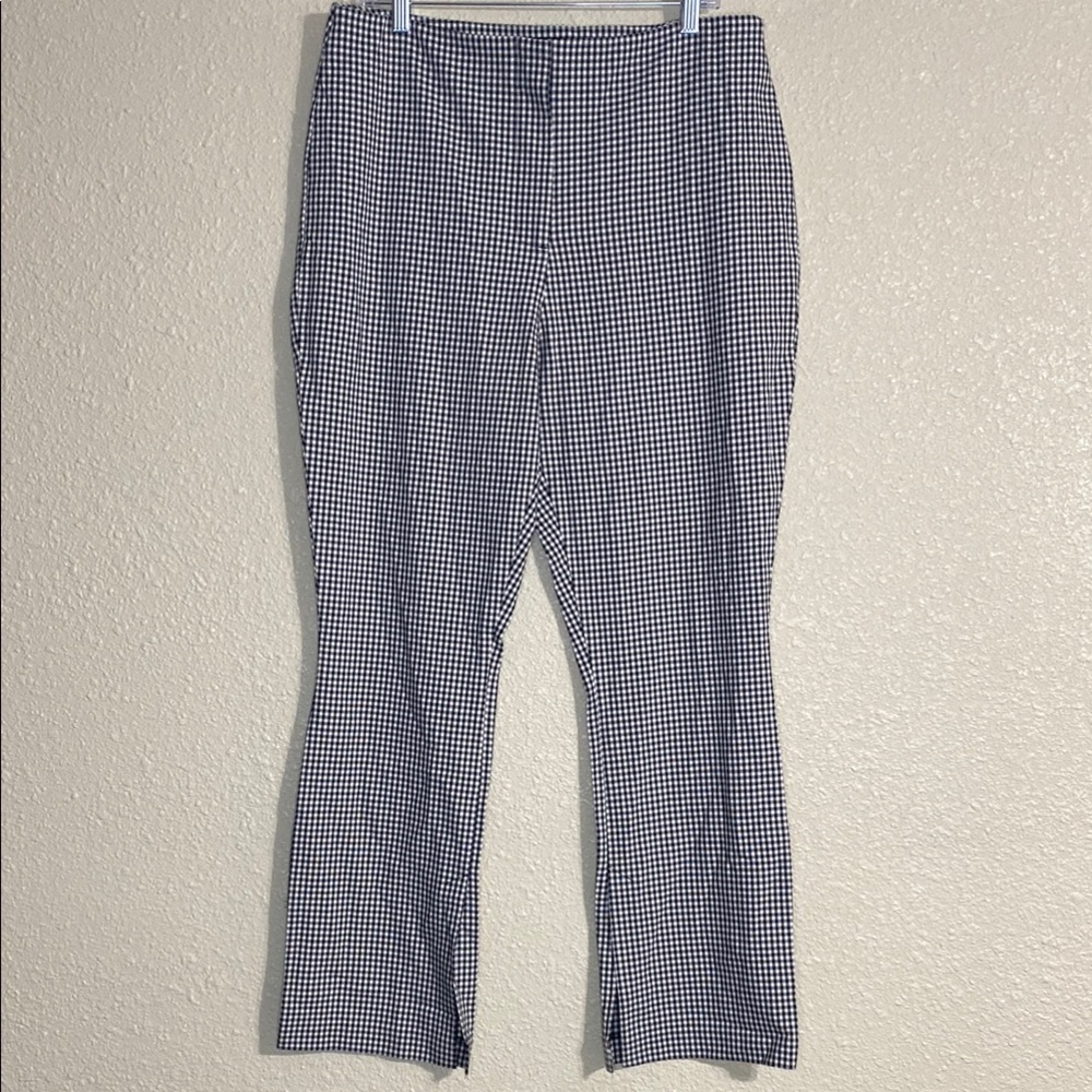 Nicole Miller Gingham Pull On Pants NWOT Size 14